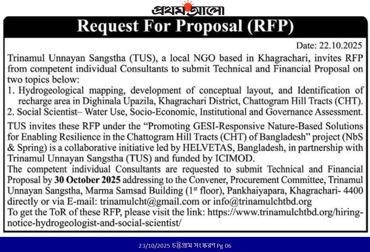 Hiring Notice – Hydrogeologist and Social Scientist